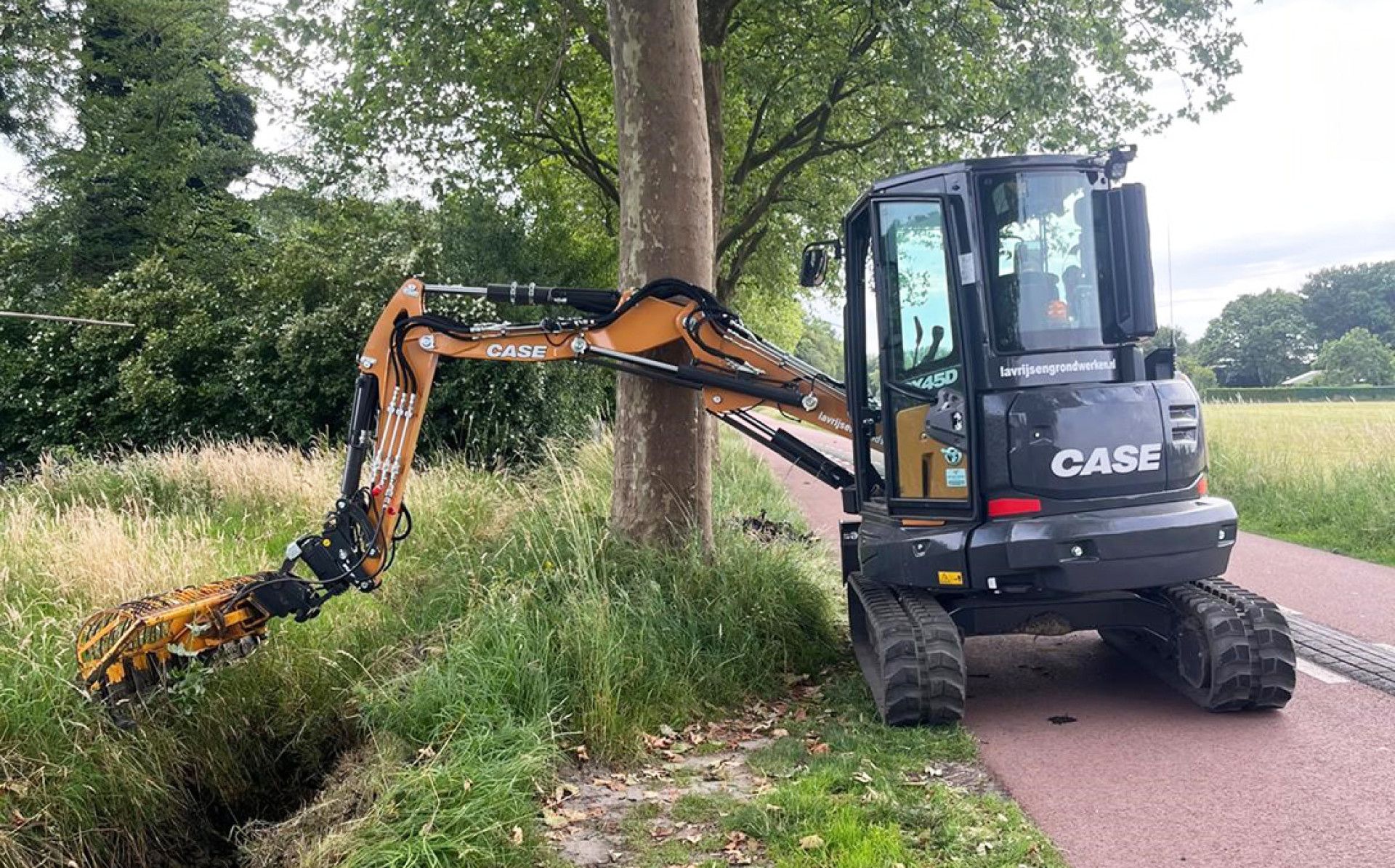 Case CX45D minigraafmachine voor Lavrijsen Grondwerken Reusel